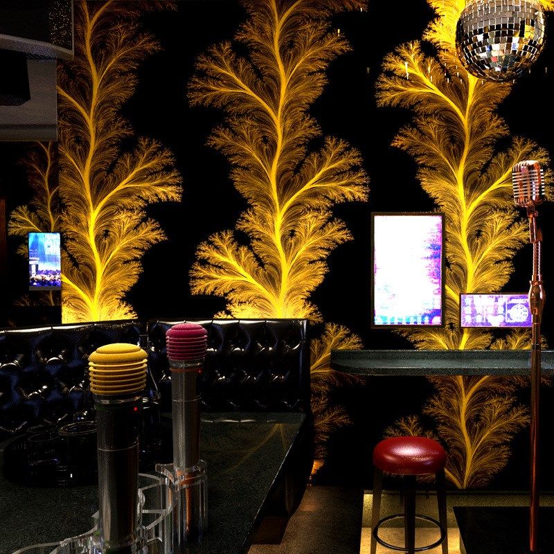 歌厅ktv主题包厢墙纸壁纸金色3d立体走廊闪光装饰背景墙酒吧壁布,家居饰品,软装墙贴,淘宝优惠券,粉丝福利购,淘宝优惠卷