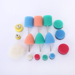 16件套中网前格栅门把手细节抛光夹杆软轴羊毛抛光垫小锥形海绵轮