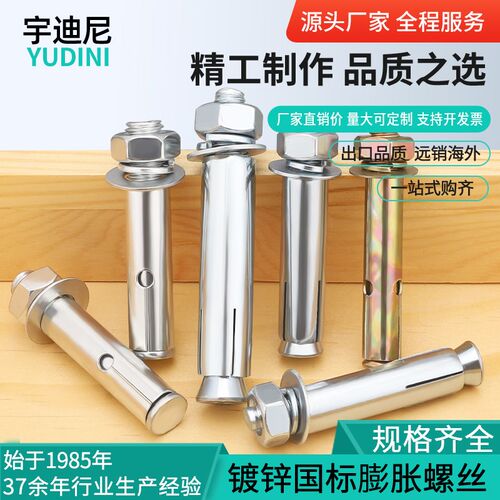 M6M8M10Mh12M14M16M18-M20镀锌金属拉爆膨胀螺丝高强度加长杆螺栓