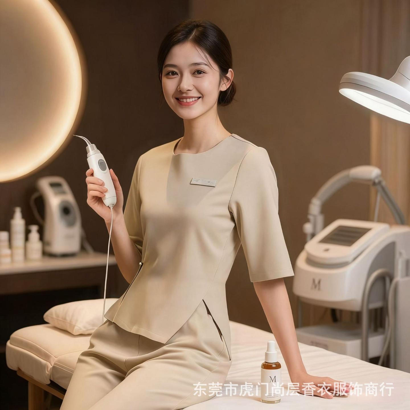 五分袖工作服女美容师医美美体师