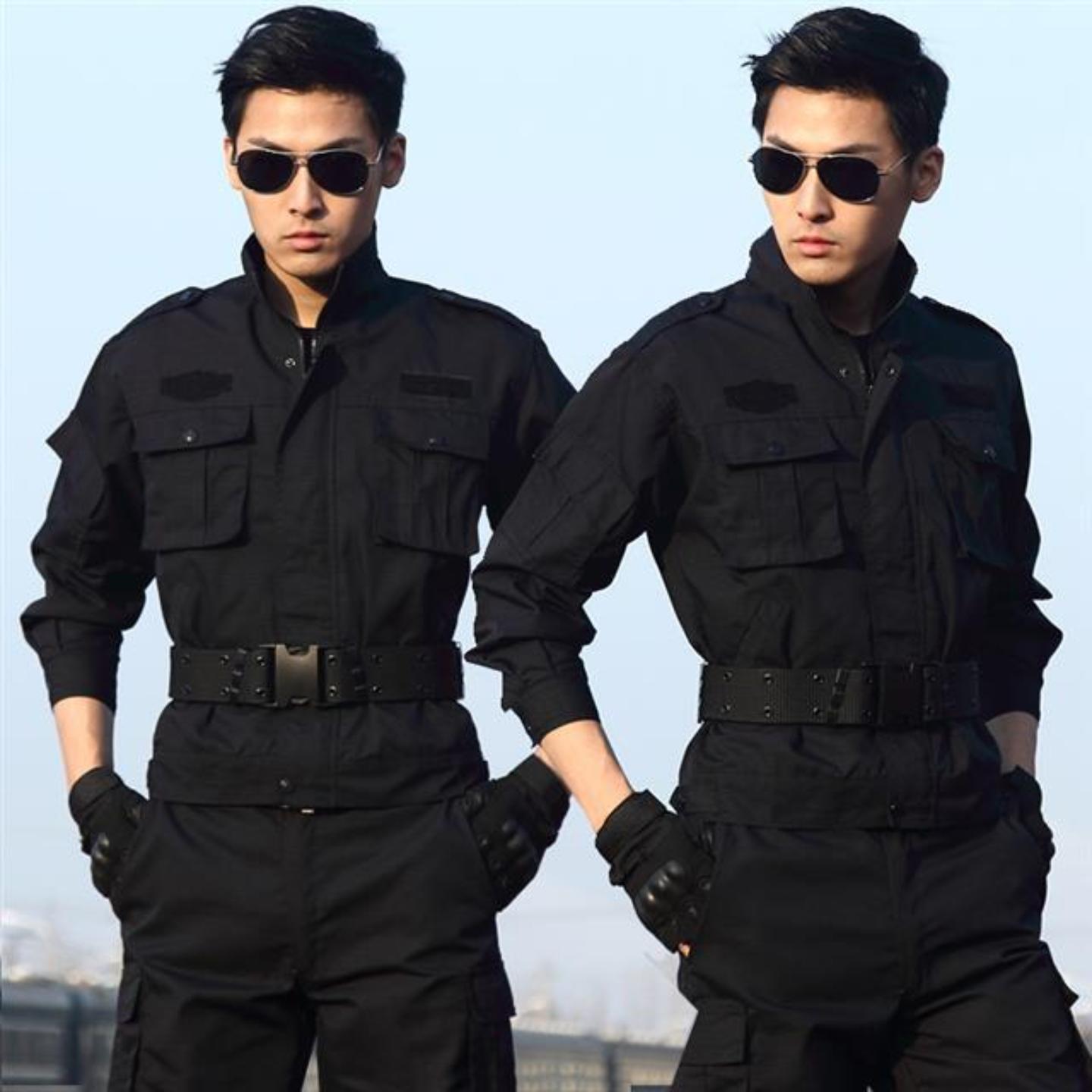 春秋季作训服套装男长袖保安
