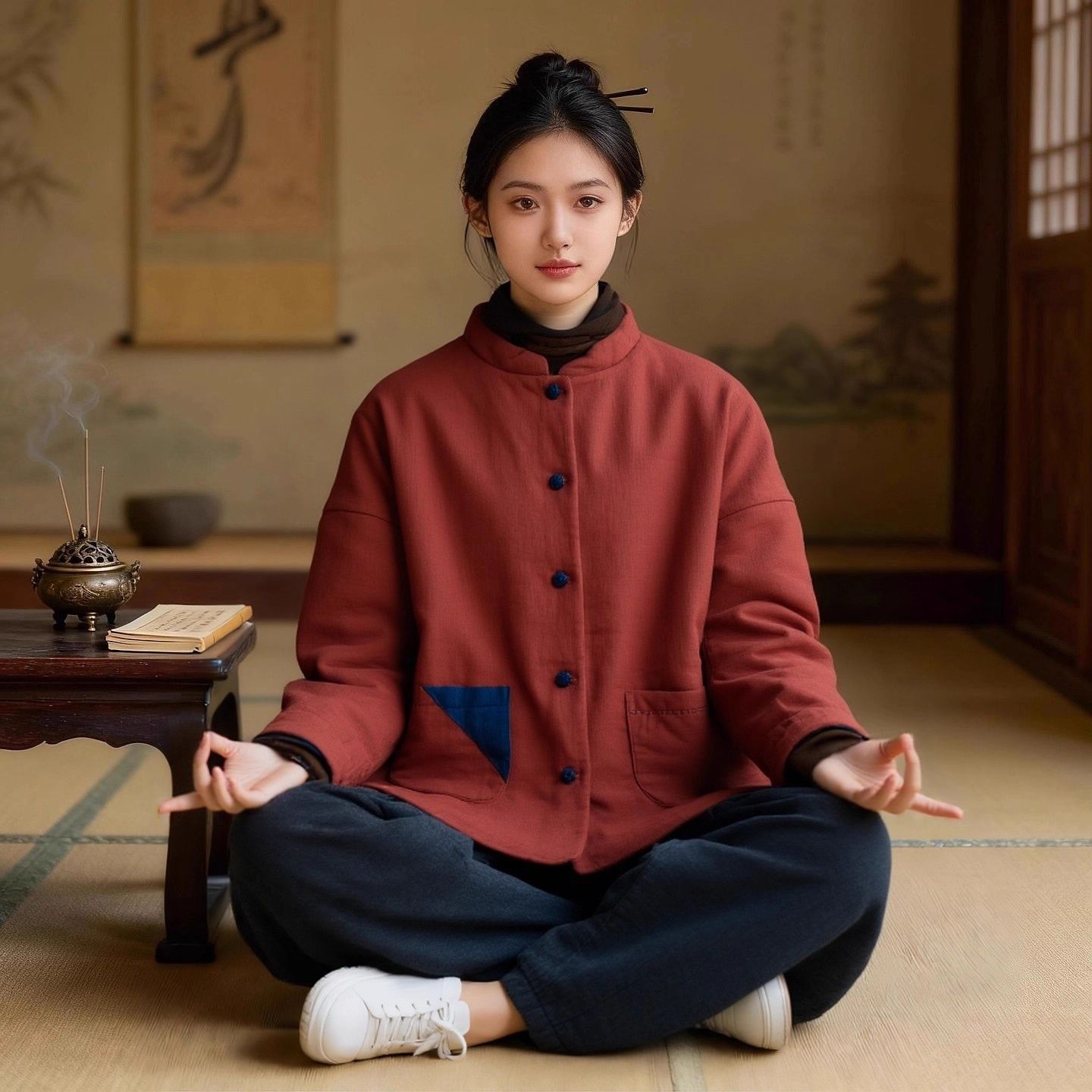 高级禅服女套装棉麻禅意佛系女装