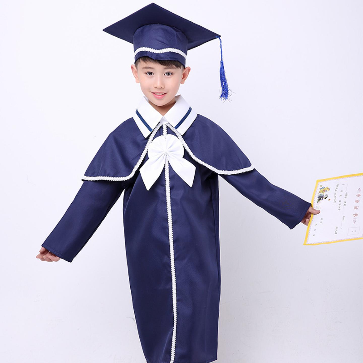 儿童毕业学士服毕业照礼服跨境