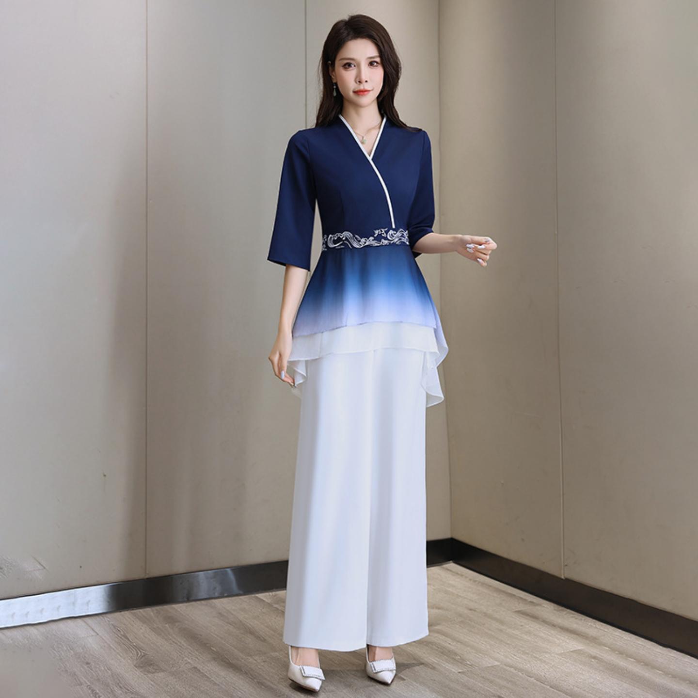 美容院工作服女养生馆足疗店技师