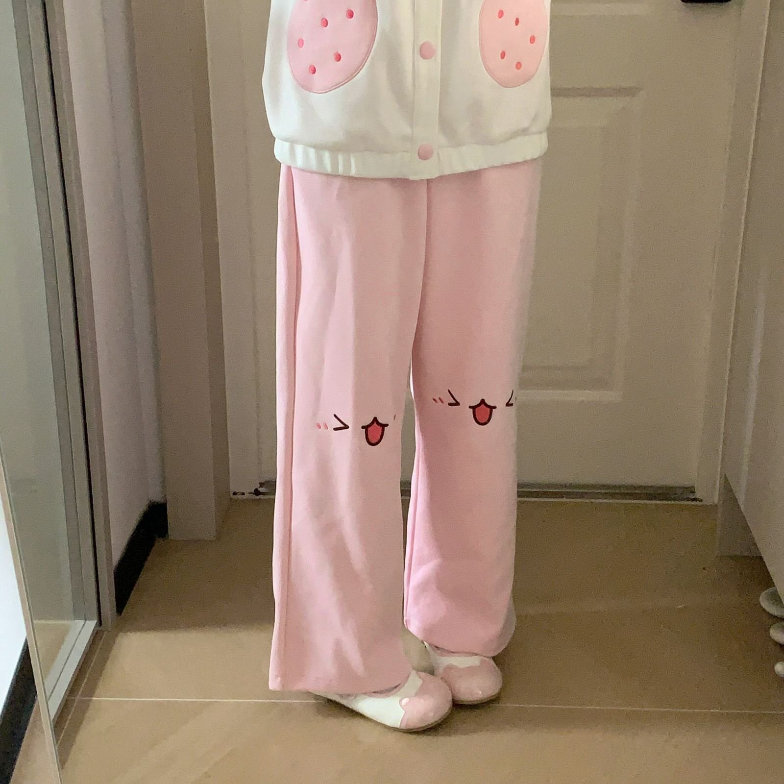 软妹可爱兔子刺绣娃娃领保暖打底衫女秋冬款学生显瘦长袖上衣内搭