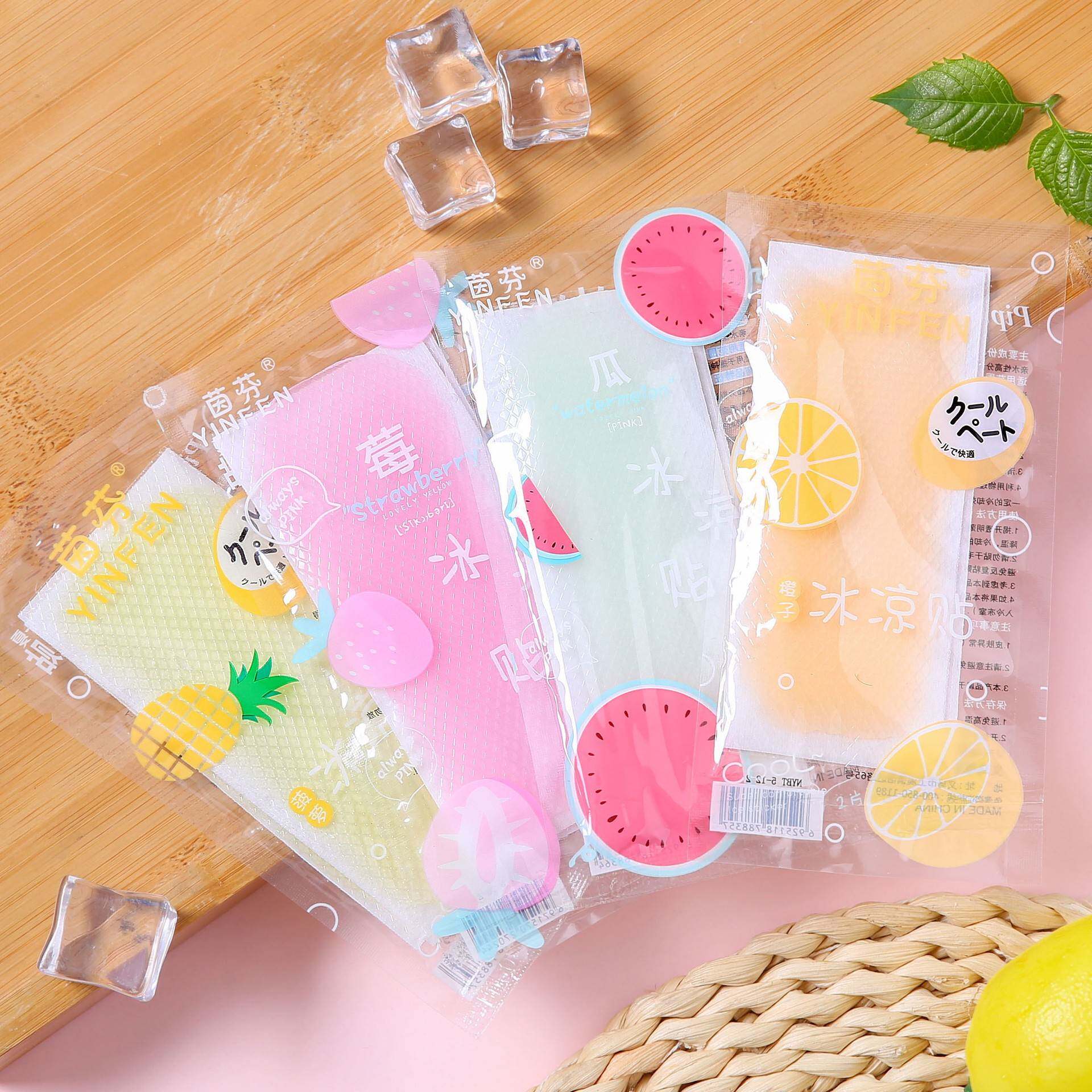 夏天卡通水果味冰凉贴防暑解暑假降温清凉贴开车提神贴批
