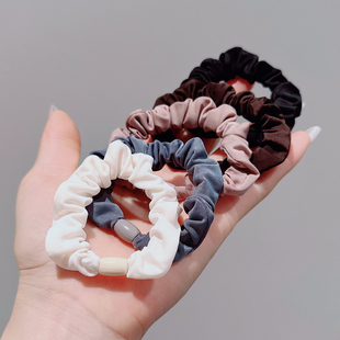 缎面小肠发圈简约纯色高弹力头绳气质韩国发绳扎头发橡皮筋女百搭