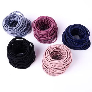 可爱小清新基础打底黑色扎头发皮筋发饰韩国发圈皮套发绳百搭头绳