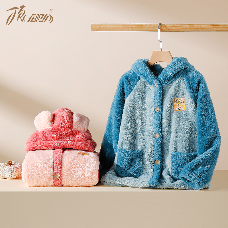 顶瓜瓜珊瑚绒睡衣套装