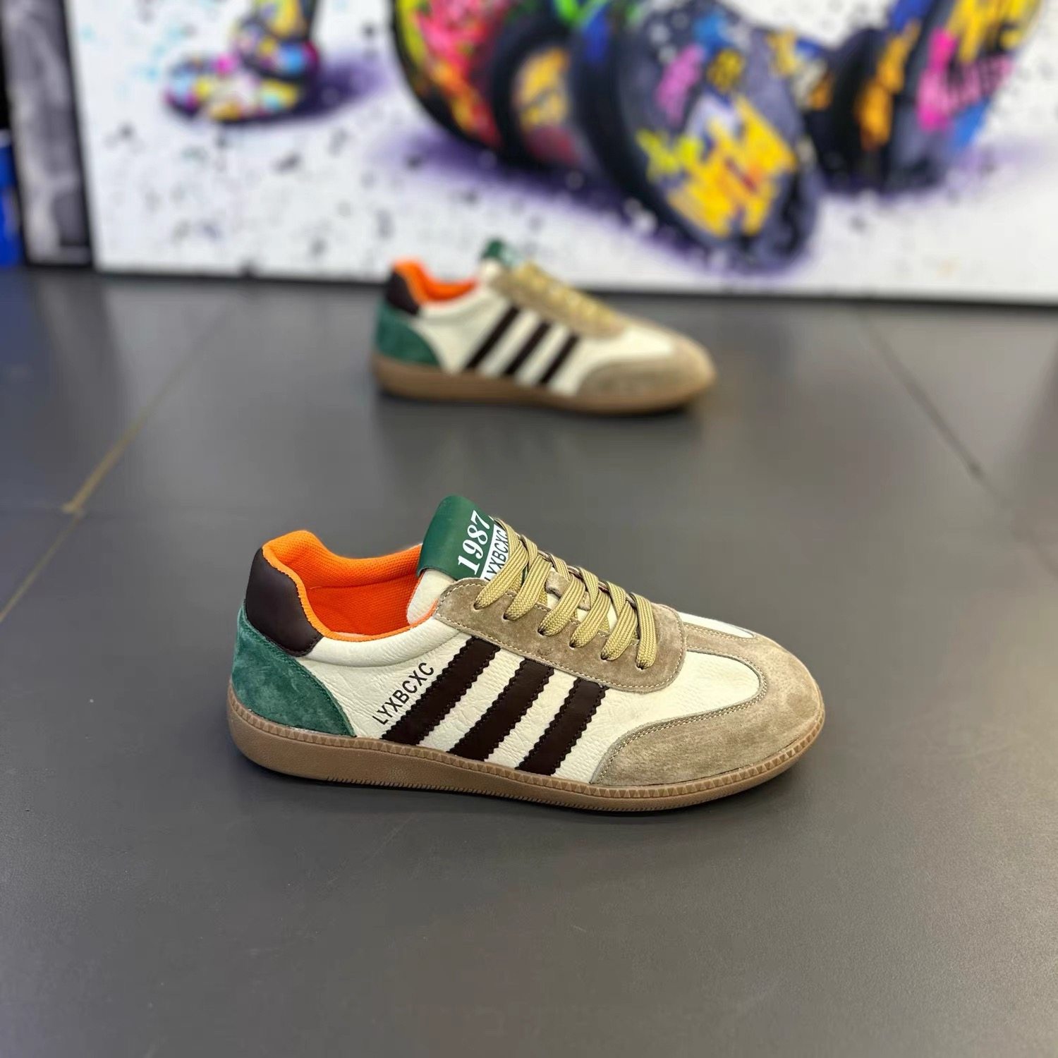 德训鞋男2024秋季新款潮鞋青年运动休闲板鞋男士百搭潮流阿甘鞋男,流行男鞋,时尚休闲鞋,淘宝优惠券,粉丝福利购,淘宝优惠卷