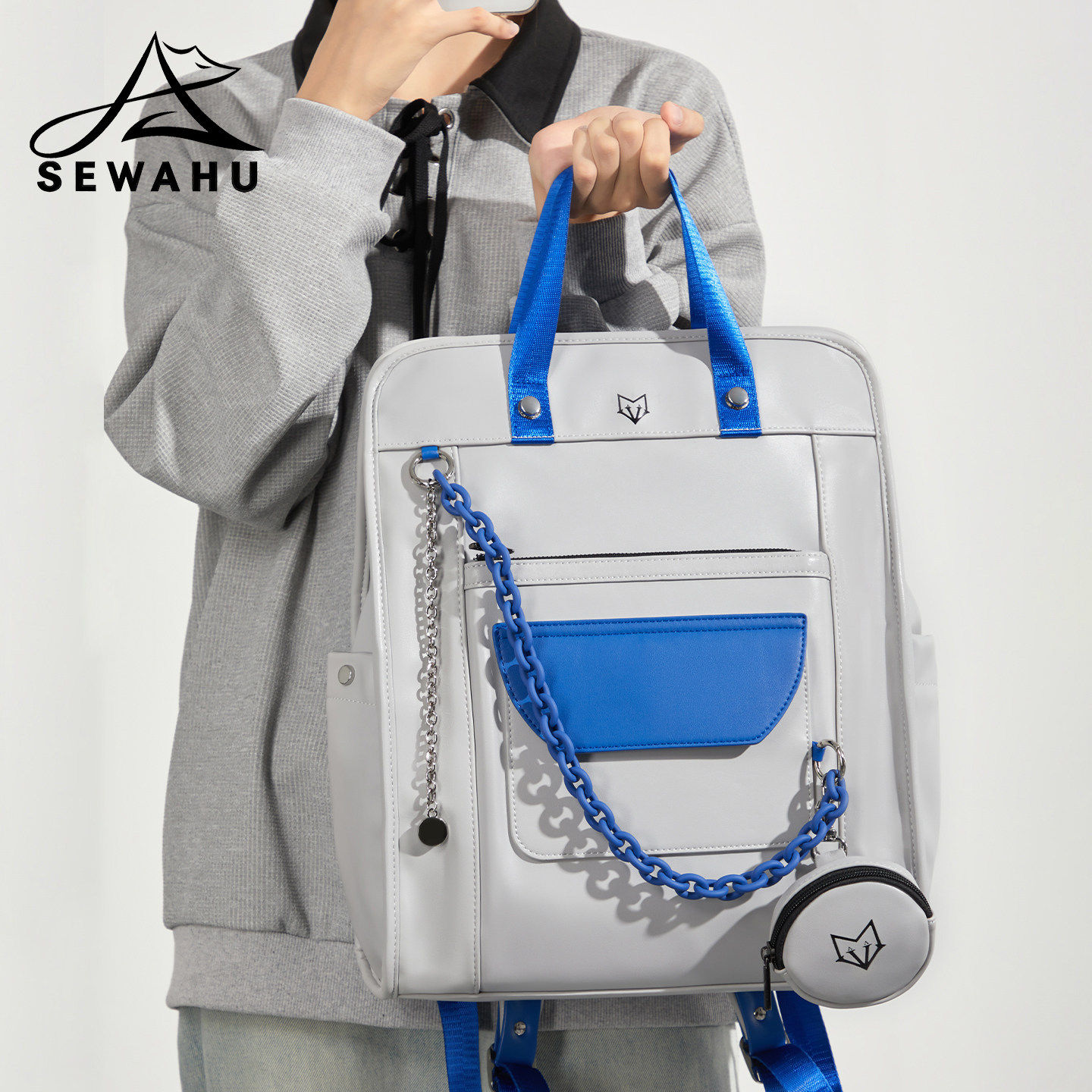 设计感小众女士双肩包高级感大学生通勤电脑背包女大容量休闲书包