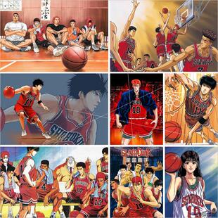 木质拼图1000片带框灌篮高手樱木花道流川枫益智解压动漫玩具礼物