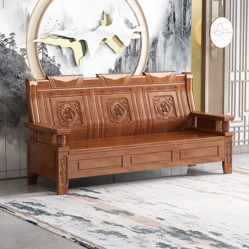 红椿木实木沙发客厅2025新款