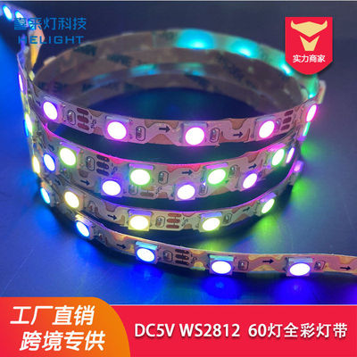 2026新款智能RGB WS2812彩灯LED室内装饰灯串渐变跳变防水喜来灯