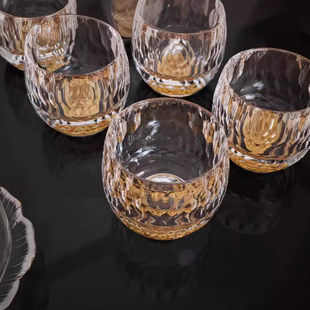 2025新款手工K9金箔玻璃功夫茶具套装礼品盒六件套装祁县厂家直销