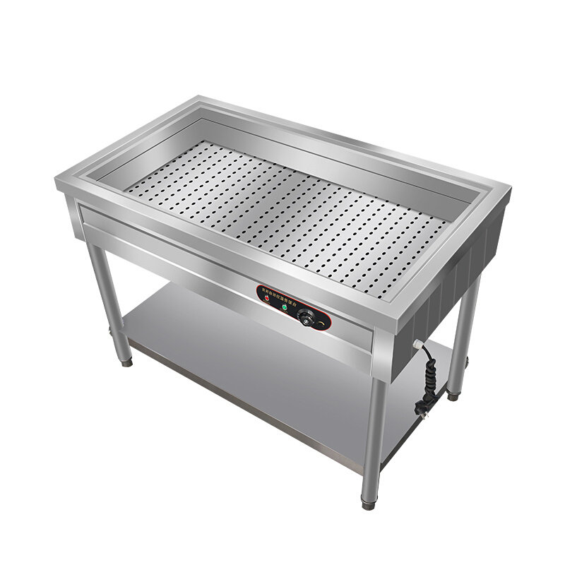 不锈钢保温售饭台商用加热卤肉熟食包子馒头小碗菜蒸菜食堂快餐车