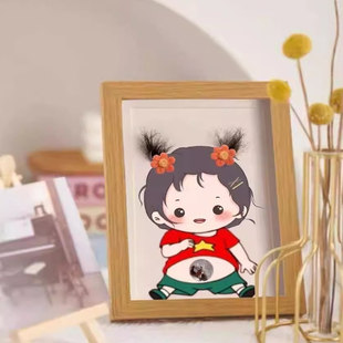 宝宝胎毛脐带珠收藏相框diy纪念婴儿胎发保存制作自制定制收纳盒