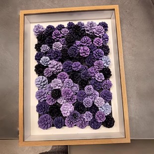 松果中空5cm相框空框网红手工diy装饰标本收纳画框摆件客厅摆台