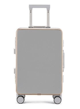 20寸平面拉杆行李箱两边都有隔层布铝框大容量PC材质25新款女