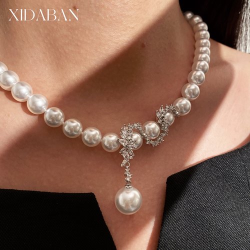 西大班原创设计澳白珍珠项链龙纹