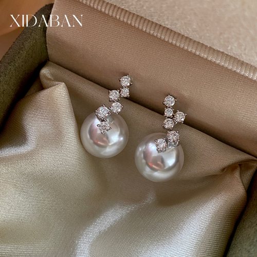 纯银耳钉西大班纯银澳白轻奢