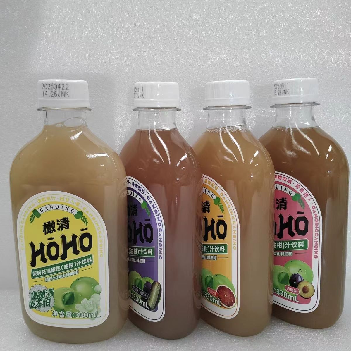 橄清茉莉花HOHO瓶装橄榄蔗糖血橙味西梅味果汁330ml饮料饮品油甘