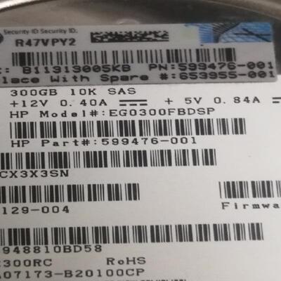 HP惠普300GB 2.5 10K SAS硬盘507284-