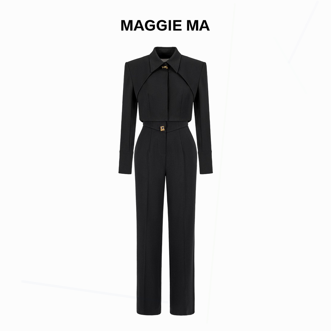 MA马婧设计师款经典黑色设计感气