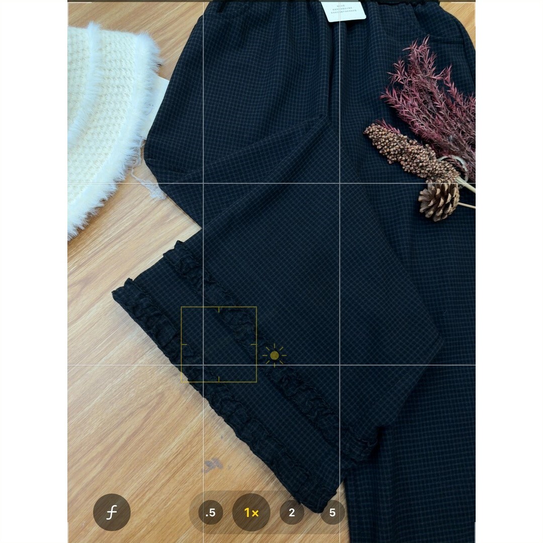 腿九分阔腿直筒工作室原创A275-秋季新款亚麻木耳花边休闲裤女阔