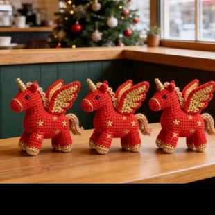 天使小马年挂件马鞍钩织钩针编织材料包手工diy新年礼物