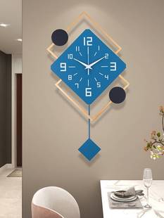 钟表挂钟客厅轻奢创意时尚 石英钟北欧现代艺术挂墙免打孔家用时钟