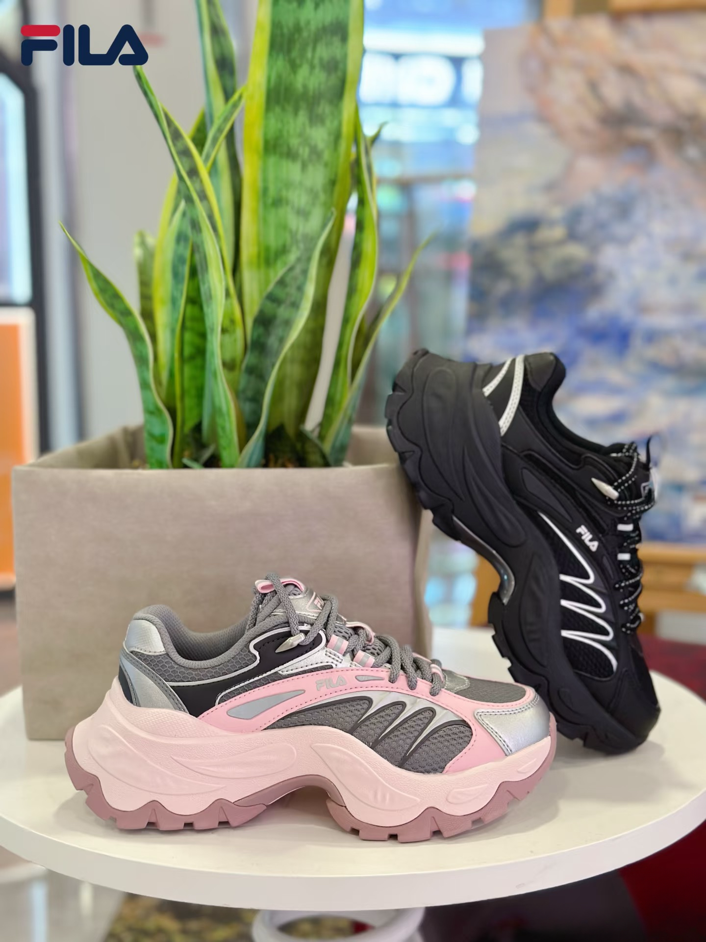 FILA斐乐女鞋鱼刺4代老爹鞋运动鞋 增高鞋休闲鞋F12W511107,运动鞋new,运动休闲鞋,淘宝优惠券,粉丝福利购,淘宝优惠卷