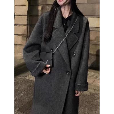 双面羊绒大衣女中长款202
