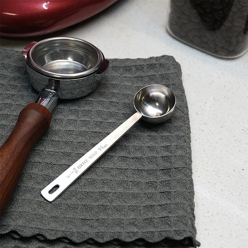 不锈钢量勺咖啡豆勺15克刻度勺奶店店计量勺烘焙小勺子果粉勺15ml