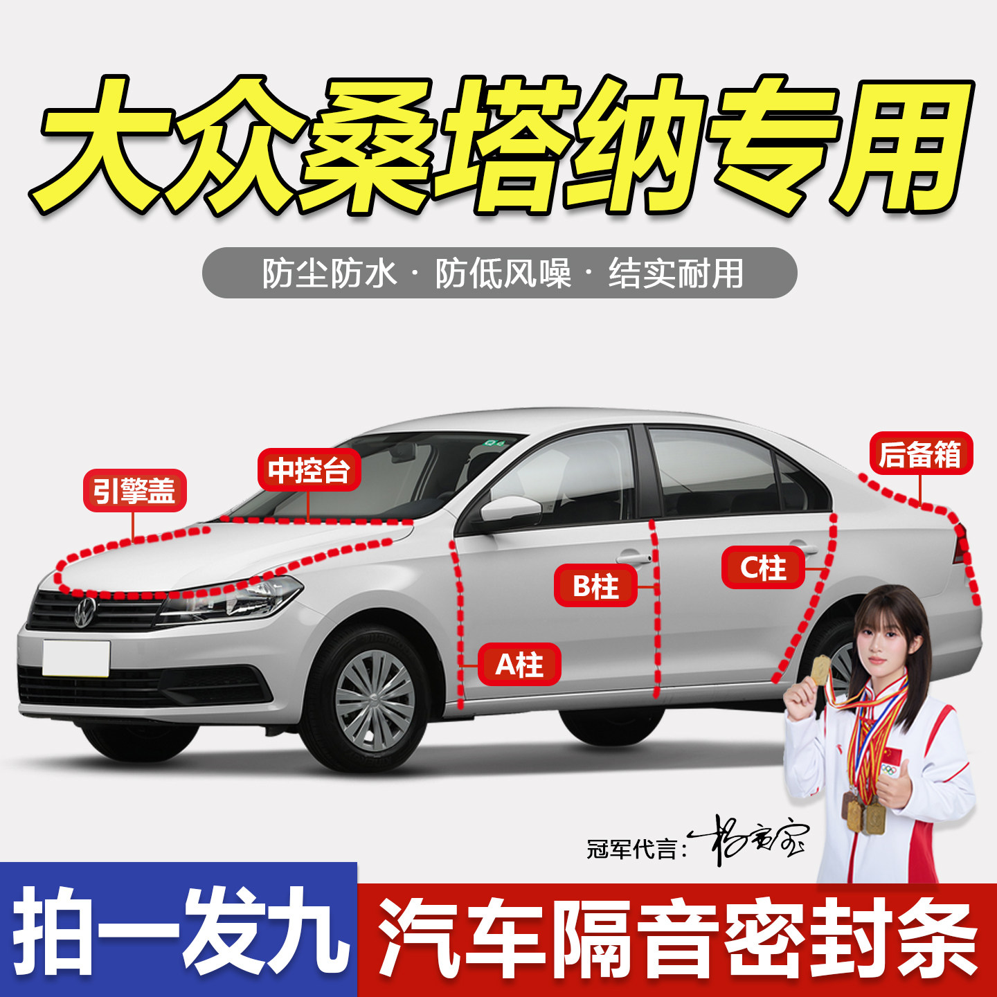 大众桑塔纳专用隔音防尘密封条