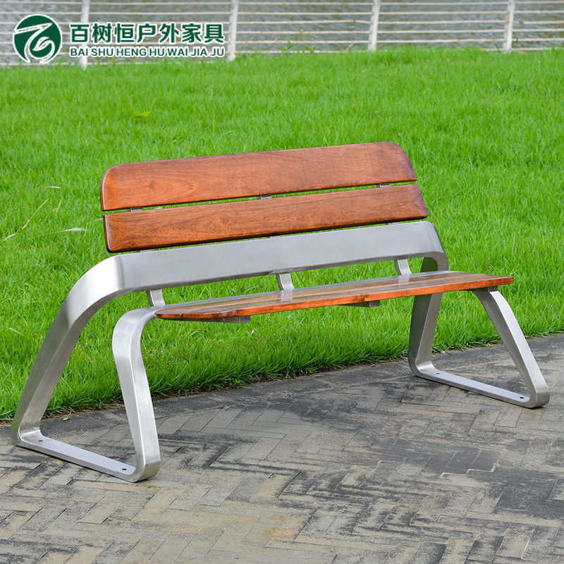 户外不锈钢公园椅庭院小区广场实木长椅园林园区成品座椅长凳,商业/办公家具,公共椅,淘宝优惠券,粉丝福利购,淘宝优惠卷