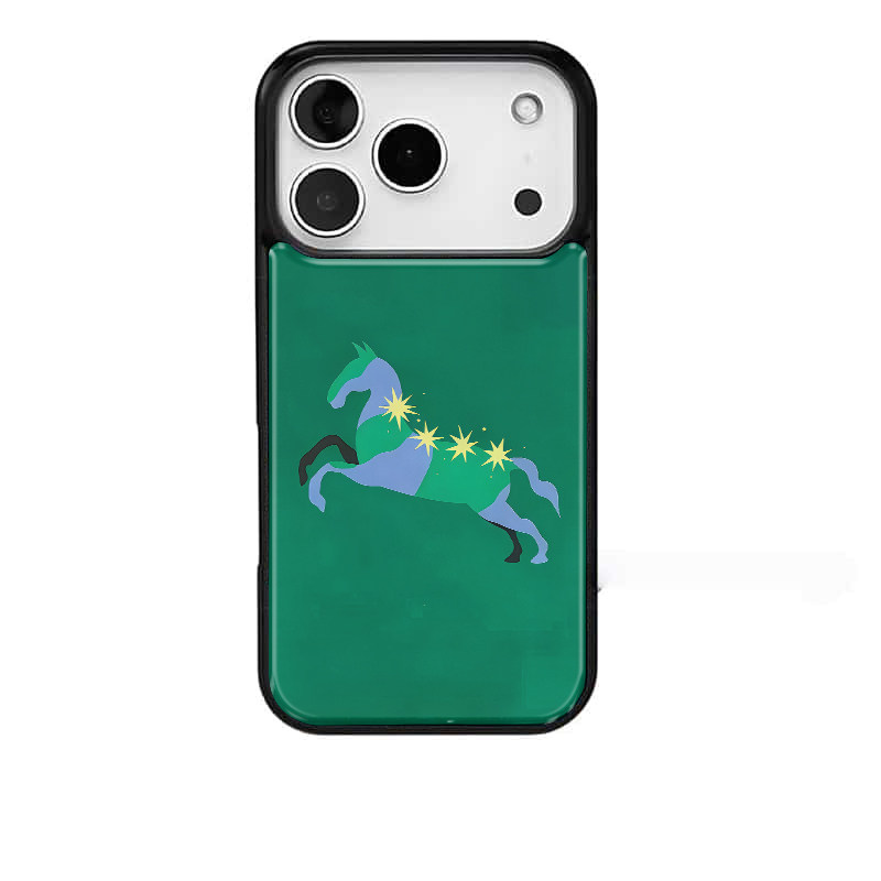 马上星运小众个性马年适用苹果17promax手机壳iphone16pro新款13创意15pro黑边14pro滴胶12电镀银原创防摔