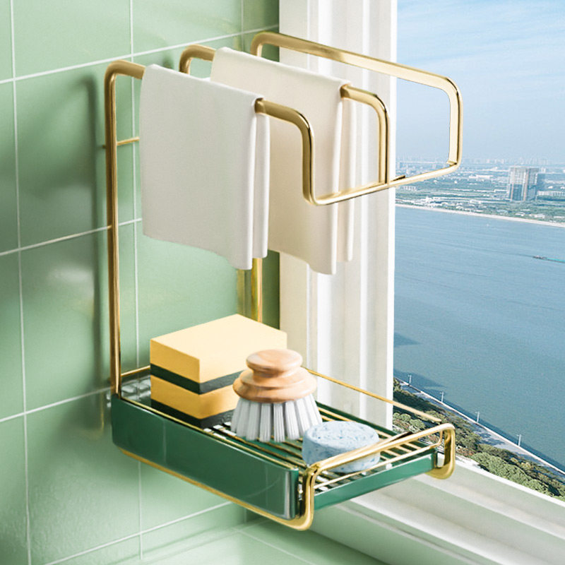 轻奢抹布沥水收纳置物架厨房用品家用水槽各种神器大全挂架子毛巾,厨房/烹饪用具,厨房置物架/置物柜/角架,淘宝优惠券,粉丝福利购,淘宝优惠卷