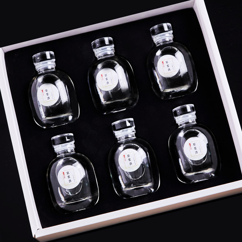 玻璃小酒瓶空瓶100ml分装瓶自制葡萄红酒酒瓶中秋礼盒包装送人