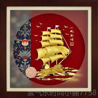 正品导足金金节节高升送领礼物女办公室摆件男定档制箔升迁高开业