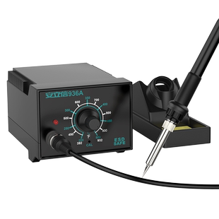 936A电烙铁可调温家用维修焊接工具套装焊锡枪60W恒温台式电焊台