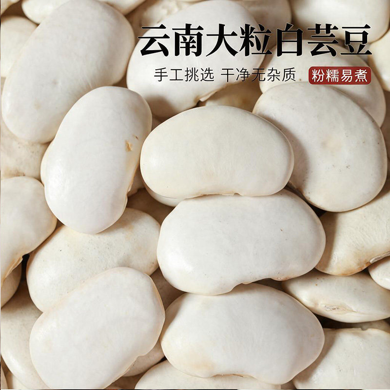 大白芸豆新鲜云南特产农家大白云豆大白豆四季豆干货豆白五谷新货