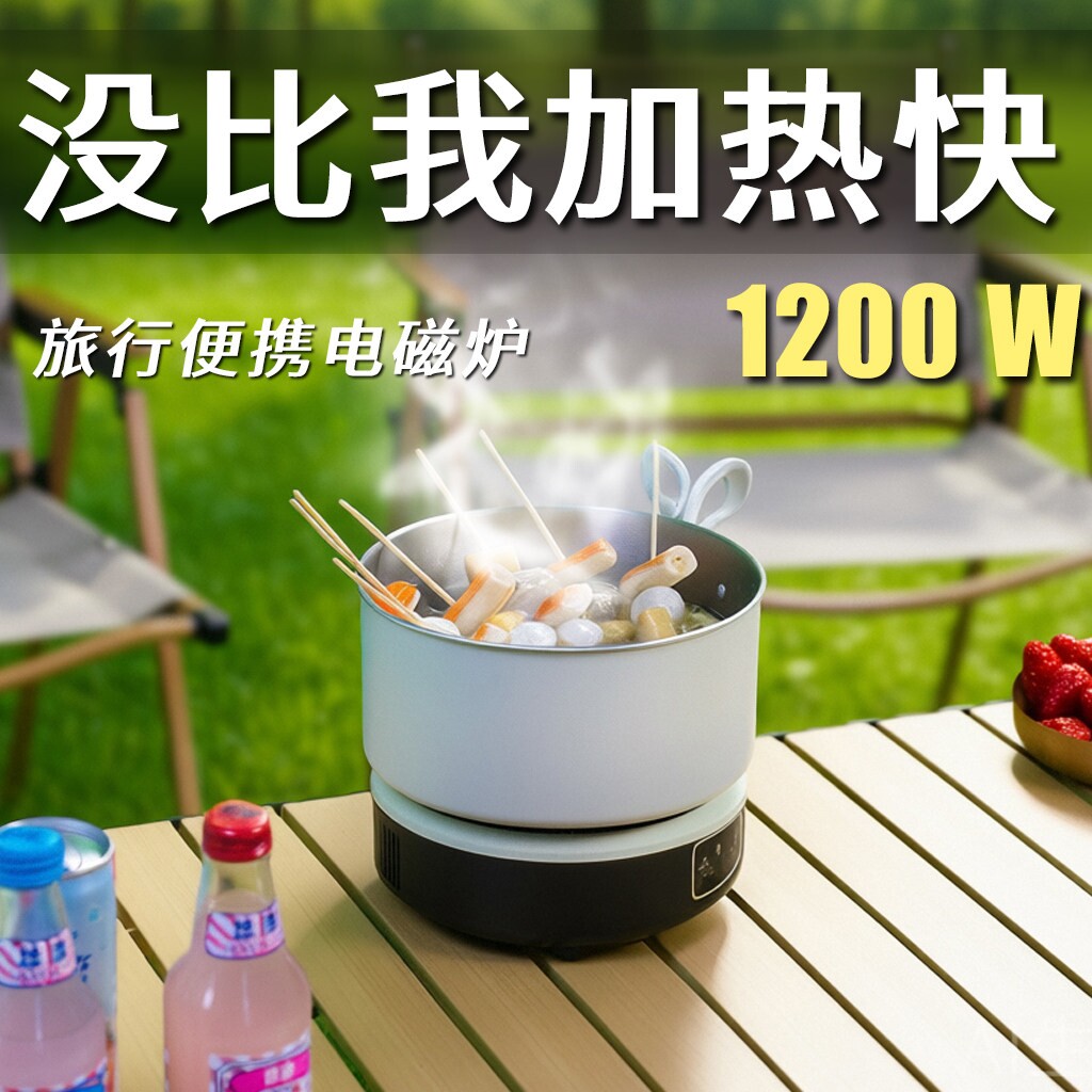 旅行便携电磁炉电煮锅折叠小型多出差分体式电火锅功能不锈钢旅行