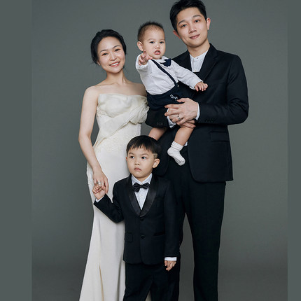 2022影楼工作室新全家福亲子家庭照样片样照S574