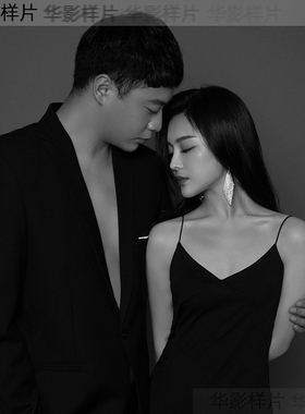情侣样片主题影楼展会单色黑白情侣照放大样片S263