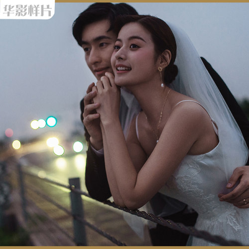 影楼工作室外景海边婚纱照样片样照S374