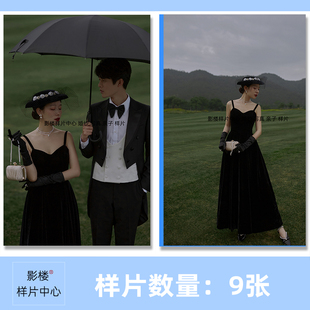 影楼工作室高定法式外景婚纱照样片放大样版H1144