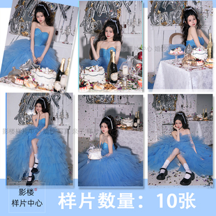 影楼工作室生日肖像艺术照摄影光影写真样图样片样照F2136