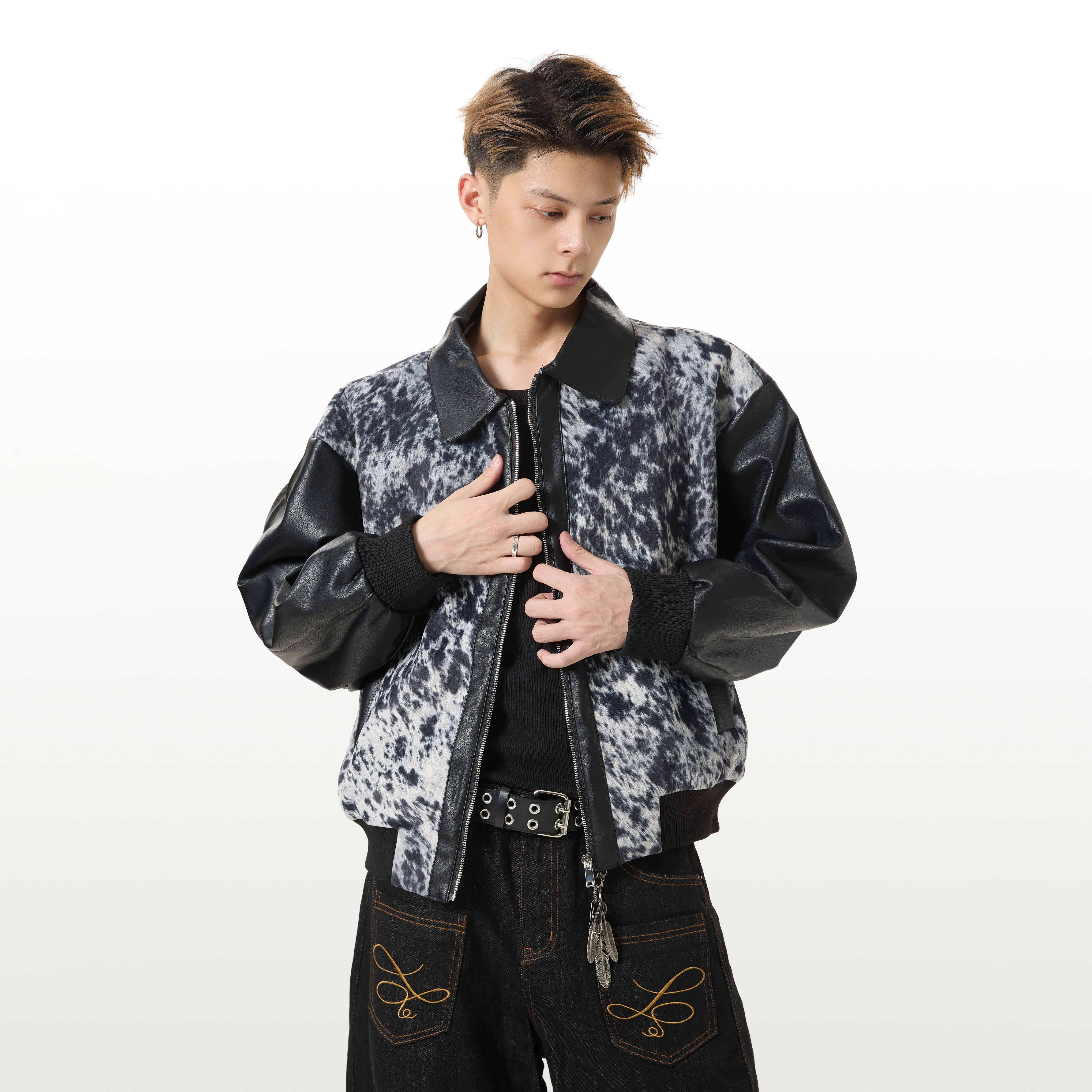 美式复古皮衣外套男女高级感痞帅