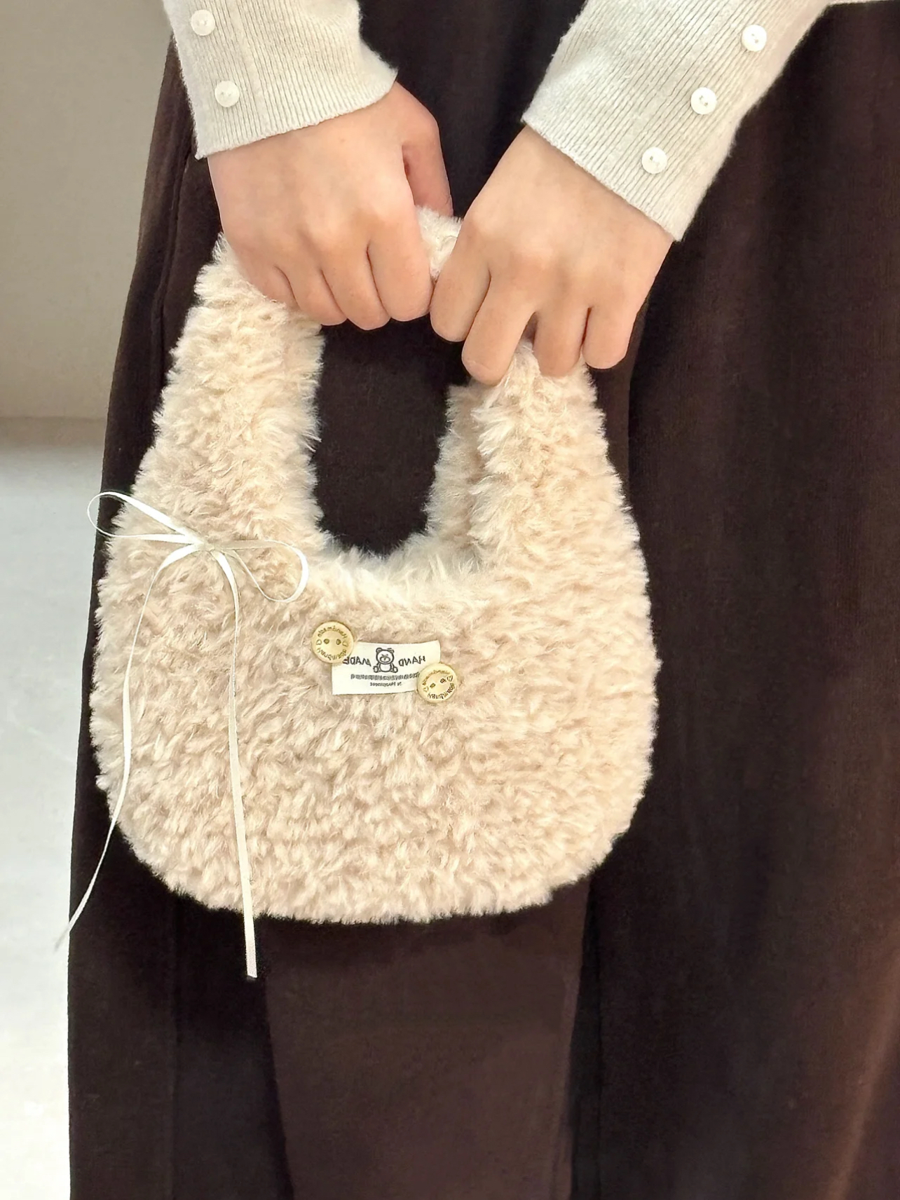 皮草线手工编织包包毛线钩针diy材料包手提挎包礼物自制送闺蜜